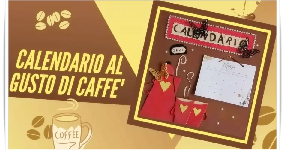 Calendario in gomma eva al gusto di caffè