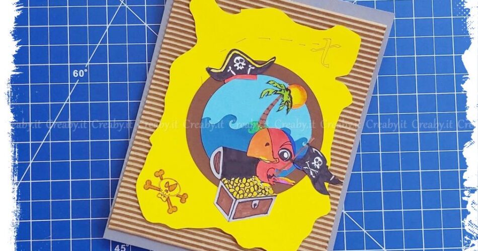 Biglietto a tema pirati: una caccia al tesoro per il mio amico speciale