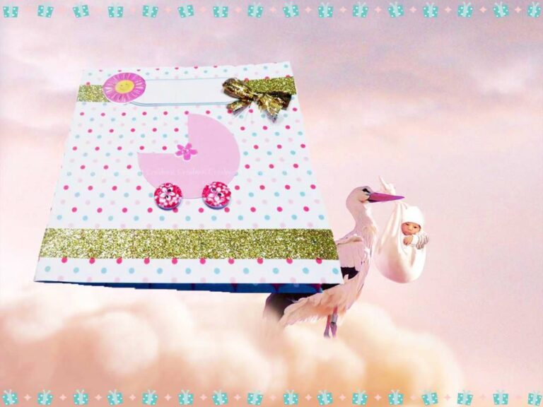 Tutorial: Come creare un biglietto di auguri per la nascita di una bambina